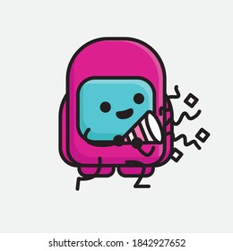 An illustration of Cute Pink Astronaut Vector Character