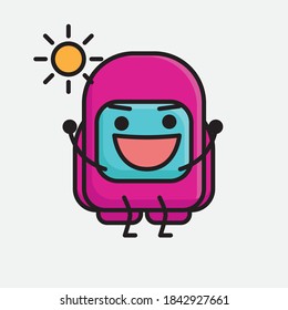 An illustration of Cute Pink Astronaut Vector Character