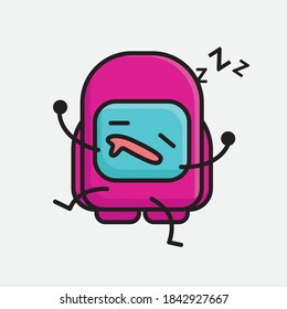 An illustration of Cute Pink Astronaut Vector Character