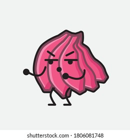 An illustration of Cute Pink Banana Character Vector