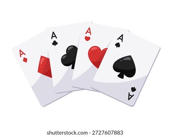 Una ilustración de lindas cartas alineadas