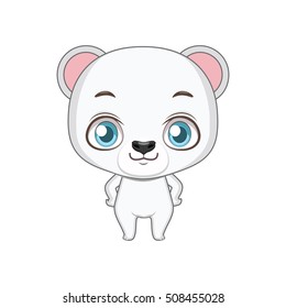 Illustration of a cute polar bear