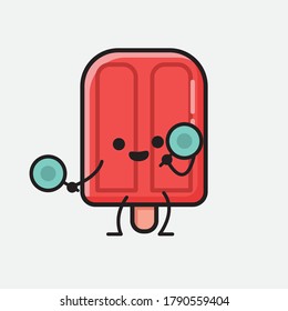 An illustration of Cute Popsicle Mascot Vector Character 