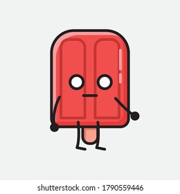 An illustration of Cute Popsicle Mascot Vector Character 