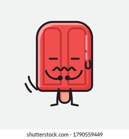 Ilustración del carácter del vector de mascota de la pantalla de corte 