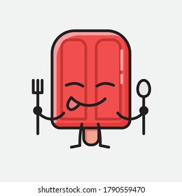 An illustration of Cute Popsicle Mascot Vector Character 