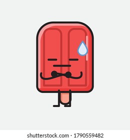 An illustration of Cute Popsicle Mascot Vector Character 