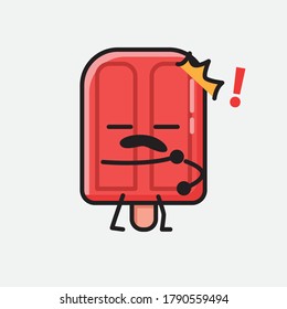 An illustration of Cute Popsicle Mascot Vector Character 