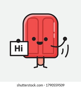 An illustration of Cute Popsicle Mascot Vector Character 