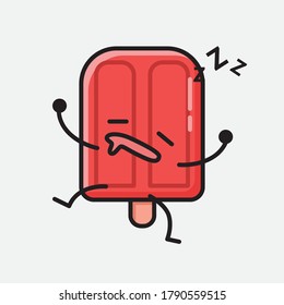 An illustration of Cute Popsicle Mascot Vector Character 