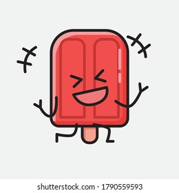 Eine Illustration von Cute Popsicle Mascot Vector Character 