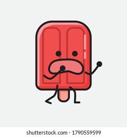 An illustration of Cute Popsicle Mascot Vector Character 
