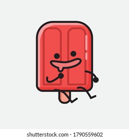 An illustration of Cute Popsicle Mascot Vector Character 