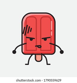 An illustration of Cute Popsicle Mascot Vector Character 