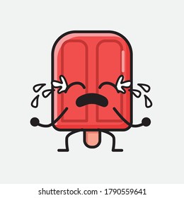 An illustration of Cute Popsicle Mascot Vector Character 
