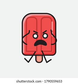 An illustration of Cute Popsicle Mascot Vector Character 