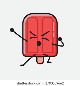 An illustration of Cute Popsicle Mascot Vector Character 