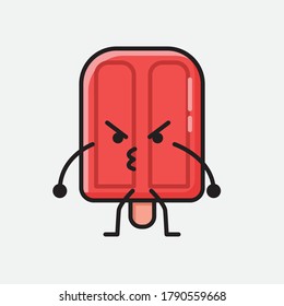 An illustration of Cute Popsicle Mascot Vector Character 