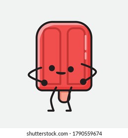 An illustration of Cute Popsicle Mascot Vector Character 
