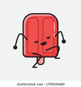 An illustration of Cute Popsicle Mascot Vector Character 