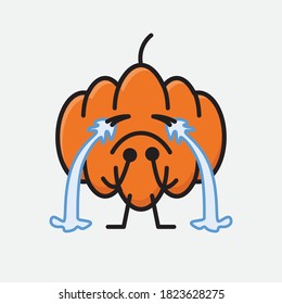 An illustration of Cute Pumpkin Mascot Vector Character