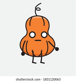 An illustration of Cute Pumpkin Mascot Vector Character