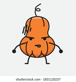 Eine Illustration von Cute Pumpkin Mascot Vector Character