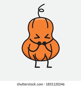 An illustration of Cute Pumpkin Mascot Vector Character
