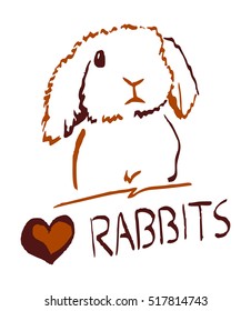 Illustration of a cute rabbit