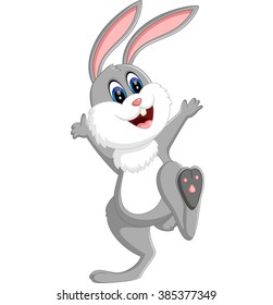 illustration of cute rabbit cartoon