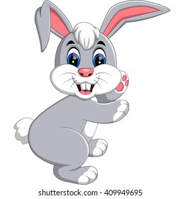 illustration of cute rabbit cartoon