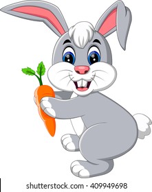 illustration of cute rabbit cartoon
