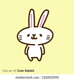 Illustration of a cute rabbit character