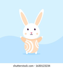 illustration of a cute rabbit. Easter Bunny. Can be used for banner templates, decoration elements, posters, calendars, and invitations