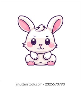 illustration of a cute rabbit logo