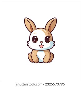 ilustración de un logotipo de conejo lindo