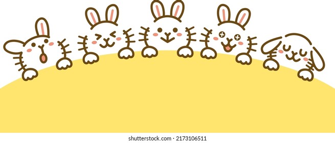 Illustration of cute rabbits together