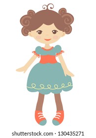 An illustration of cute rag doll