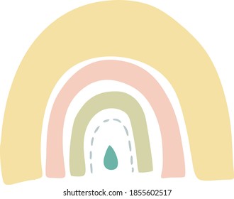 
illustration of cute rainbow for kids posters, clothes, prints