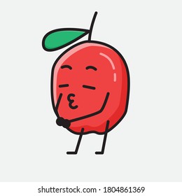 An illustration of Cute Red Berry Vector Character