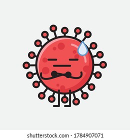An illustration of Cute Red Corona Virus Vector Character