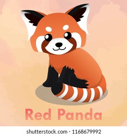 illustration of cute red panda