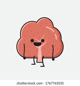 An illustration of Cute Red Tree Mascot Vector Character