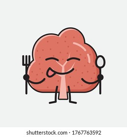 An illustration of Cute Red Tree Mascot Vector Character