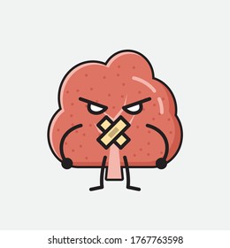 An illustration of Cute Red Tree Mascot Vector Character
