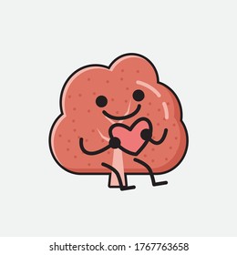 An illustration of Cute Red Tree Mascot Vector Character