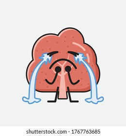 An illustration of Cute Red Tree Mascot Vector Character