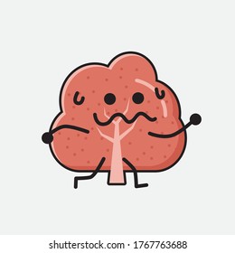 An illustration of Cute Red Tree Mascot Vector Character