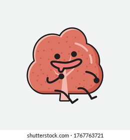 An illustration of Cute Red Tree Mascot Vector Character