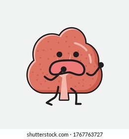 An illustration of Cute Red Tree Mascot Vector Character